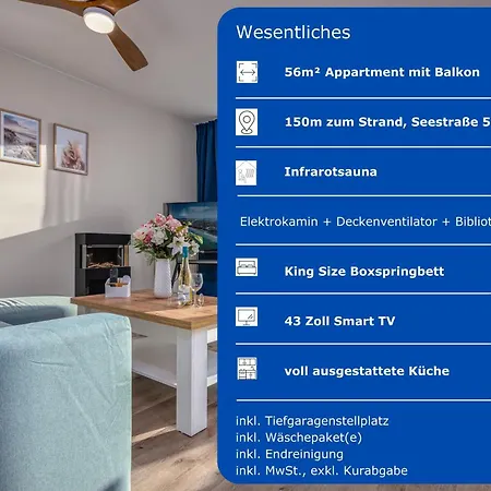 Luv & Lee Balticloft - Sauna, Kamin, 150m Zum * Zingst